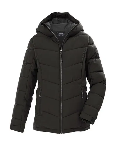 Killtec Steppjacke Schwarz - Größe 40 - Wasserdichte Steppjacke mit 10.000 mm Wassersäule, windabweisend und ausgestattet mit reflektierenden Details. Ideal für Outdoor-Aktivitäten, mit praktischen Reißverschlusstaschen und Kapuze.