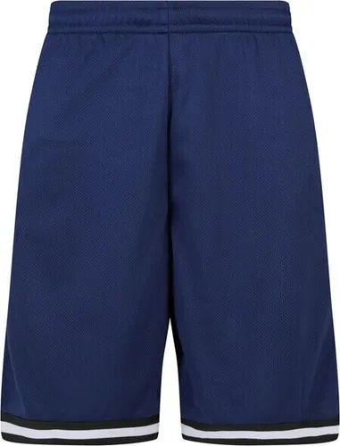 Urban Classics TB243 Stripes Mesh Shorts - L, darkblue/black/white - Kurze Sporthosen aus leichtem Mesh-Material, ideal für Sport und Freizeit. Erhältlich in den Größen S bis 3XL.