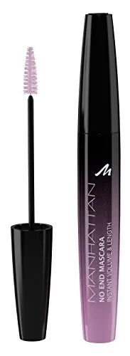 Manhattan No End Mascara Instant Volume & Length, Wimperntusche für endlos lange Wimpern mit ultimativem Volumen, Farbe Black 1010N, 1 x 8ml