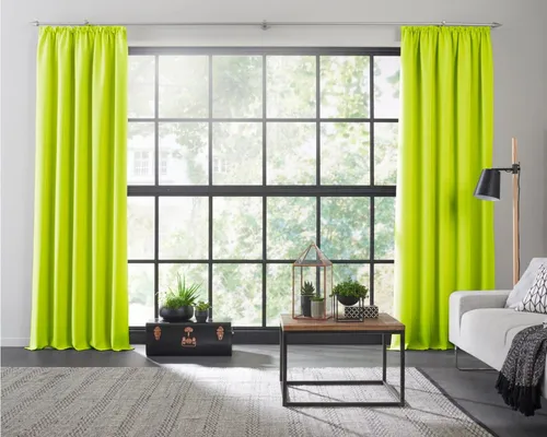 Wirth Vorhang Dim out, Kräuselband in gelb von Wirth