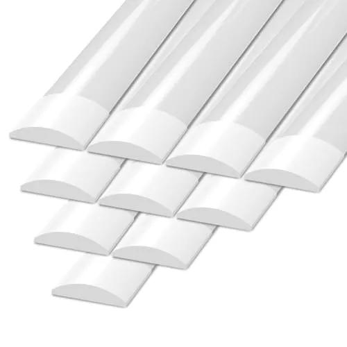 Ledvion - 10er-pack LED Batten T8 Tube 60cm (15W, 6500K & 2400L), Leuchtstreifen, LED-Leuchtstoffröhre Flicker-Free, Deckenleuchten Garage Beleuchtung
