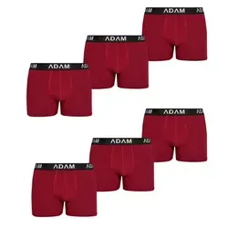 ADAM JEANS Boxershorts Herren Boxershorts aus extra weicher 100% Baumwolle Trunks Men Boxer-1 (6-St., 2er Set, 6er Set, 8er Set, 10er Set, 12er Set) Boxershorts Herren Boxer Shorts Männer Unterhosen Trunks Underwear rot M
