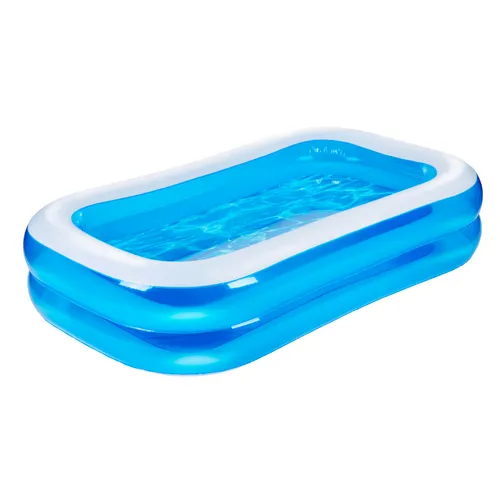 Eddy Toys Aufblasbarer Pool Rechteckig mit Ablassventil - Stahlwandbecken für den Sommer, inklusive Ablassventil und Reparaturflicken für einfache Handhabung und lange Freude am Baden.