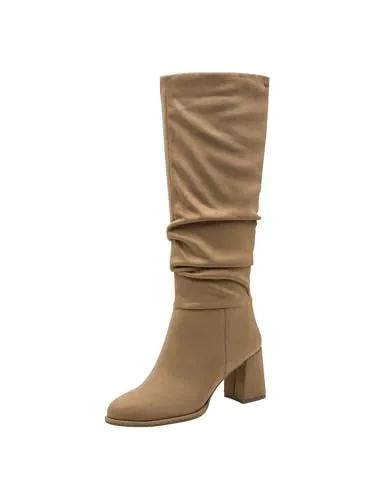 Tamaris Damen Stiefel Leder beige 39 in beige von Tamaris