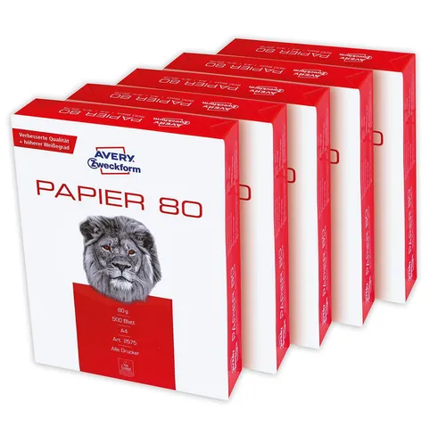 Avery-Zweckform A4 Papier 80g - 3 Packungen, weiß