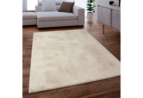 Paco Home Fellteppich Kunstfell Soft 380, rechteckig, Höhe: 14 mm, Langflor, Kuschelteppich - besonders weich, Uni-Farben