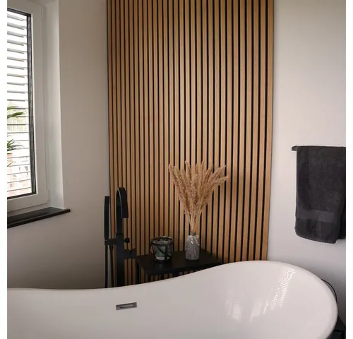 HOME DELUXE Akustikpaneel SONIC - Oiled Oak - 9 Paneel - Weitere Wohn-Deko: Verbessere deine Raumakustik mit stilvollen Akustikpaneelen, die Lärm reduzieren und den Hörgenuss für Musik und Filme steigern.