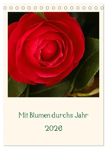 Traude Scholz | Mit Blumen durchs Jahr (Tischkalender 2026 DIN A5 hoch),...