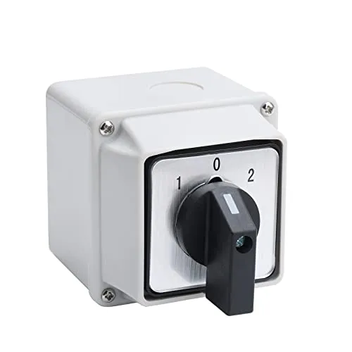 APIELE Drehschalter Box 20A Nockenschalter 3 Position 8 Terminals 440V 3 Phase Universeller Drehnocken-Selektor Kasten LW26/2