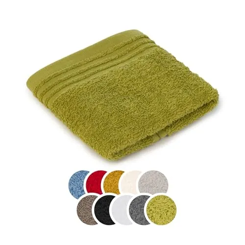 liebling Seiftuch Baumwolle, Serie Frankfurt, 400 gr. / m², 30 x 30 cm, 60 Grad, mit hochw. Borte, saugstark, Farbe: grün