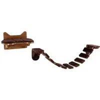 COSTWAY Katzen Kletterleiter - Klettergerüst mit Laufsteg und Katzenliege - Kratzbäume: Schaffen Sie einen sicheren Spielplatz für Ihre Katze mit dieser robusten Kletterleiter und dem gepolsterten Katzenbett – ideal für Spiel und Entspannung!