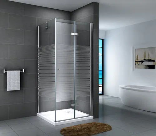 Dein Bau Projekt Duschkabine 80 x 190 cm mit Pendeltür - Elegante Duschkabine aus 5 mm Sicherheitsglas, ideal für jedes Badezimmer. Flexibel montierbar, bietet hohen Komfort und optimalen Spritzwasserschutz.