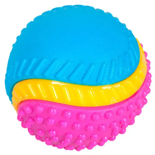 Flamingo 5 Senses Ball Hundespielzeug 8cm Rindfleisch Geräusch Multisensorisch