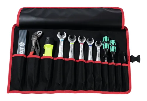 PARAT BASIC Roll-Up Case 12 - Universal Werkzeugtasche unbestückt - Werkzeugtaschen für bis zu 12 Werkzeuge, hochwertig verarbeitet mit Steckverschluss für sicheren Schutz und einfache Aufbewahrung.