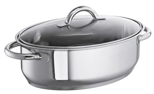 Schulte-Ufer Sicht-Bräter 6768-30, 30 cm, 5,00 l - Pfanne mit energiesparendem Allherd-Aluminium-Kapselboden, ideal für alle Herdarten inkl. Induktion, mit hitzebeständigem Glasdeckel für perfektes Sichtbraten.