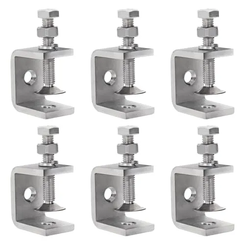 Edelstahl C Zwingen, 6 Stück Robuste C-Klemme Kieferöffnungen 30mm, Hochleistungs Holzbearbeitung Clip für Zwingen, Klemmen & Spanner, Holzarbeiten Werkzeug, Heimwerken