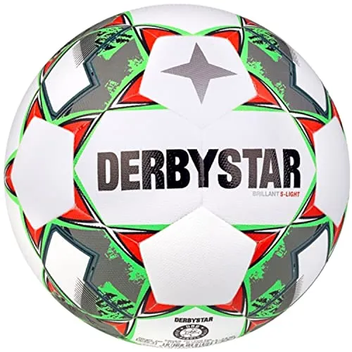 Derbystar Brillant DB S-Light v23 - Top Jugend Trainingsball - Freizeitbälle für Fußball, extrem strapazierfähig und ideal für E- und D-Jugend mit herausragenden Spieleigenschaften und reduziertem Gewicht für optimalen Ballkontakt.