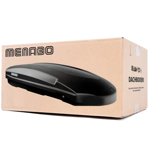 Menabo DACHBOX SATELLITE 550 – Schwarze, Mattierte Auto-Dachbox