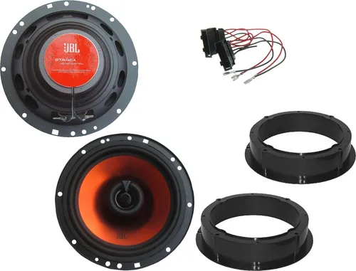 DSX JBL Lautsprecher Set für VW Golf 7 (13-20) – 400 Watt - Ideal für VW Golf 7 (03/2013 – 04/2020): 2-Wege Koaxial-Lautsprecher mit 50 Watt RMS und 400 Watt maximal. Einfacher Einbau mit Adapterringen und Steckern für besten Klang.