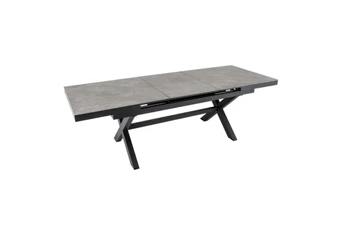Riess-Ambiente Gartentisch EMPIRE 180-240cm - Outdoor Tisch aus Keramik und Aluminium, ausziehbar für flexibles Essen im Freien – ideal für Terrasse und Garten.