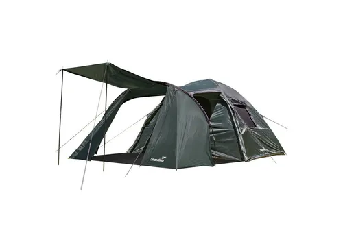 Skandika Kuppelzelt Västervik 5 | NEUES Modell 2024 - Familienzelt für 5 Personen - Familienzelt mit Vorraum, 3000 mm Wassersäule und 195 cm Stehhöhe. Ideal für komfortables Camping mit viel Platz und einfachem Aufbau.