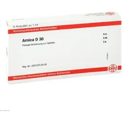 Arnica D30 Ampullen 8 ML - Homöopathisches Arzneimittel zur Injektion, unterstützt die natürliche Heilung. Ideal für die Anwendung bei Verletzungen und zur Schmerzlinderung.