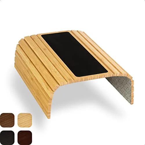 Tuko Sofatablett Armlehne Flexibel Bambus Sofabutler Couchtablett