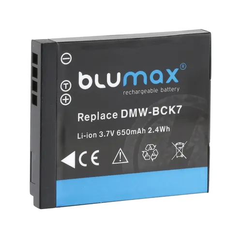 Blumax Akku passend für Panasonic DMW-BCK7 Lumix DMC-FS16 DMW-BCK7E 650 mAh 3,6V