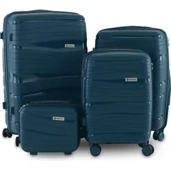 Berwin Reisekoffer Hartschalenkoffer Trolley Set Torna Ocean Petrol 4-teilig - Praktisches 4-teiliges Koffer Set Modell Torna in Dunkelblau. Formstabil, kratzfest und mit 360°-Rollen für mühelosen Transport. Inklusive Beautycase zur praktischen Aufbewahrung.