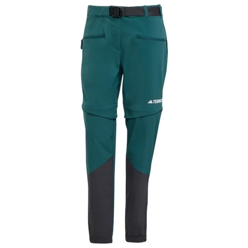 adidas Terrex Women's Utilitas ZO Pants - Robuste Zip-Off-Hose - Wanderhosen für Damen in Blau, Größe 40 - Regular, mit Stretch und Zip-Off-Funktion für vielseitigen Einsatz beim Wandern. Jetzt entdecken!