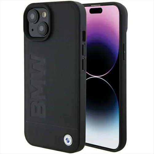 BMW iPhone 15 Plus Schutzhülle - Elegantes Leder Case in Schwarz - Hochwertige Taschen & Schutzhüllen aus Leder, perfekt für Schutz und Stil für Ihr Apple iPhone 15 Plus.