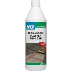 Produktbild HG International B.V. HG® Terrassenplatten Reiniger, hochkonzentriert, Effektiver Reiniger für verschmutzte und graue Terassenplatten, 1 Liter - Flasche 183100105