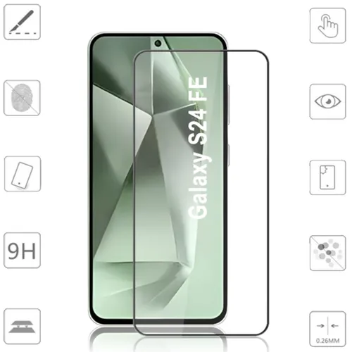 Für Samsung Galaxy S24 FE 5G 1x 3D Premium Display H9 Hart Glas Folie Schutz