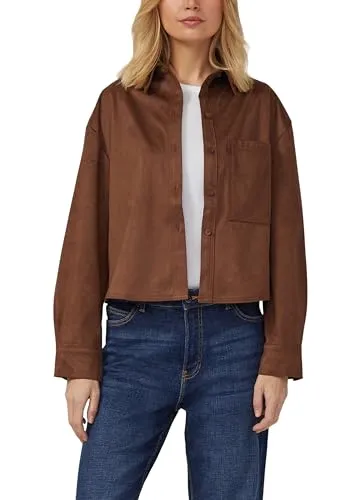 s.Oliver Velours-Optik Hemdbluse