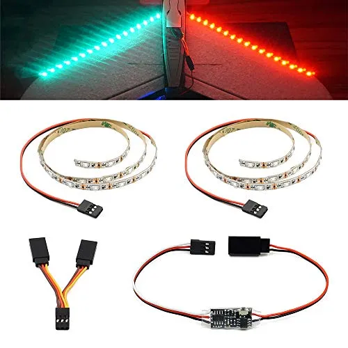 elechawk Ferngesteuerter LED-Lichtstreifen für RC Starrflügler Flying Wing Plane AR Wing Drone Modellauto Truck