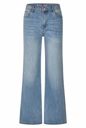 Buena Vista Wide Leg Stretch Denim Jeans in Blau, Größe XS - Stretchjeans mit bequemem Schnitt und dehnbarem Material für optimalen Tragekomfort und lässigen Style.
