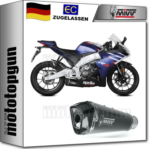Komplettauspuff open delta race stahl schwarz mivv fur aprilia rs 125 2024 24