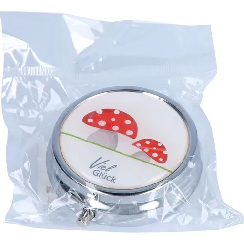 PILLENDOSE rund Metall Motiv GLÜCK