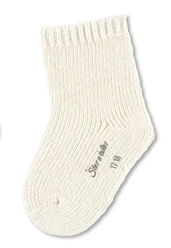 Sterntaler Unisex Kinder Baby Socken Söckchen Uni Wolle, Ecru, 26