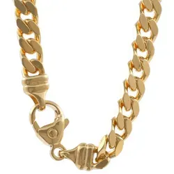 Goldkette Panzerkette 750-18 Karat Gold, 60 cm Unisex