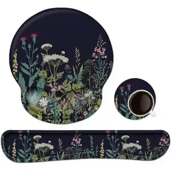 Ergonomisches Gaming Mauspad mit Handgelenkauflage und Gelkissen - Praktisches Set für Erwachsene mit hellblauem Design. Unterstützt eine komfortable Handhaltung während des Spielens und der Arbeit.