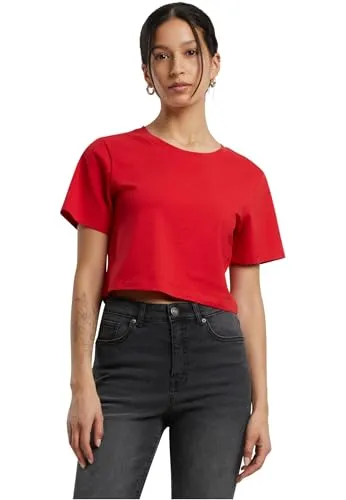 Build Your Brand Damen T-Shirt Ladies Cropped Tee, kurzgeschnittenes T-Shirt für Frauen, Regular Fit, Größen XS - 5XL