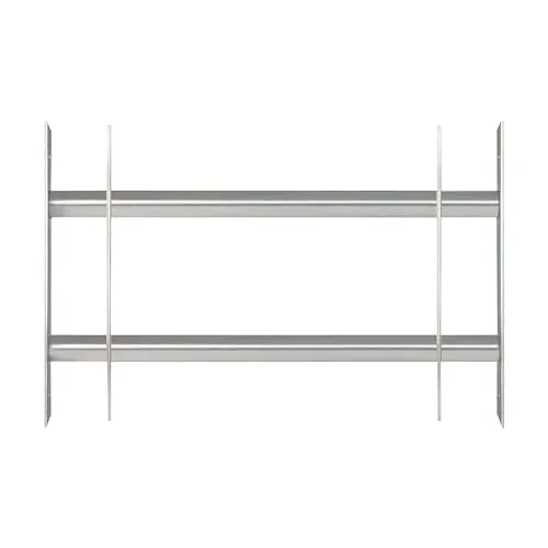 siwitec Fenstergitter inkl. Montagezubehör | Stahl roh | Einbruchschutz | Gitter | Kellerfenstersicherung | ausziehbare Fenstersicherung | 500-650 x 450 mm