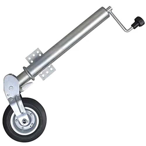 vidaXL Schwerlast Stützrad 60mm für Anhänger und Wohnwagen - Universalzubehör für Anhängerkupplungen, rostbeständig und belastbar bis 400 kg, ideal für einfaches An- und Abkuppeln von Anhängern und Wohnwagen.