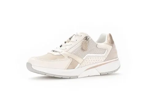 Gabor Damen Low-Top Sneaker oasi/Ivory Kombi 37.5 EU - Damen-Sneaker mit Wechselfußbett und bequemer Plateausohle, ideal für Freizeitaktivitäten und Alltag.