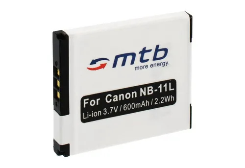 mtb more energy Akku für Canon NB-11L Kamera-Akku kompatibel mit Akku-Typ Canon NB-11L 600 mAh (3,7 V)