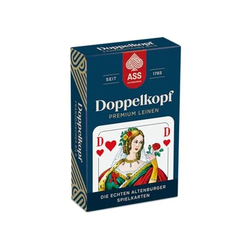 ASS Altenburger FSC Doppelkopf Leinen, französisches Bild in Faltschachtel, White