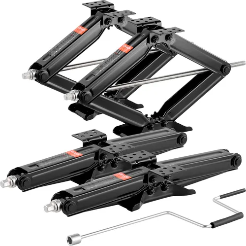 VEVOR RV Scherenwagenheber 2948 kg Tragkraft - Wagenheber & Nivellierer für Wohnmobile mit 2948 kg Tragkraft, ideal für größere Wohnmobile. Langlebig, einfach zu bedienen und perfekt für unebene Flächen dank großem Hubbereich von 103-595 mm.