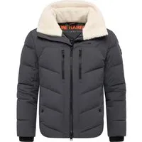 Stone Harbour Herren Steppjacke Ansello mit Teddyfleece-Kragen & Fleecefutter