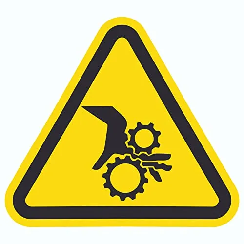 Aufkleber Dreick Achtung Einzugsgefahr Symbol D75mm